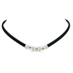 Celine Black and Champagne Necklace