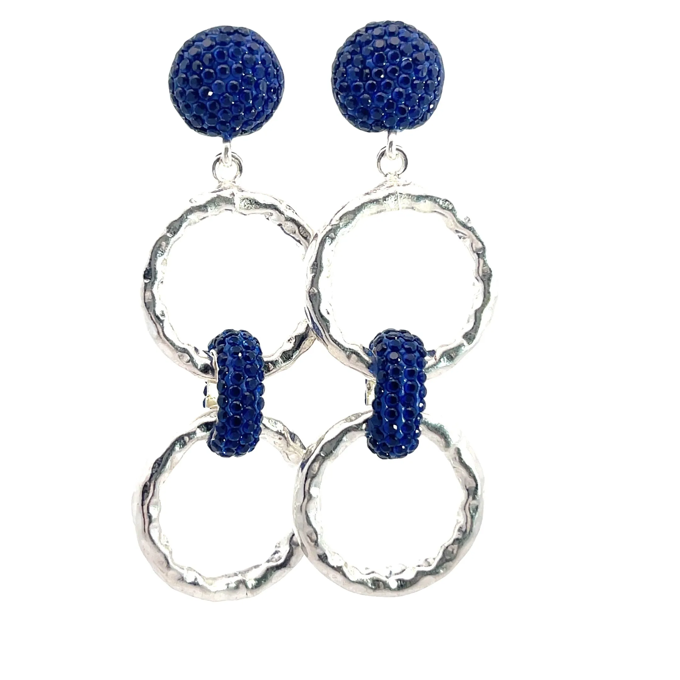 Chainlink Crystal Dangle Earrings