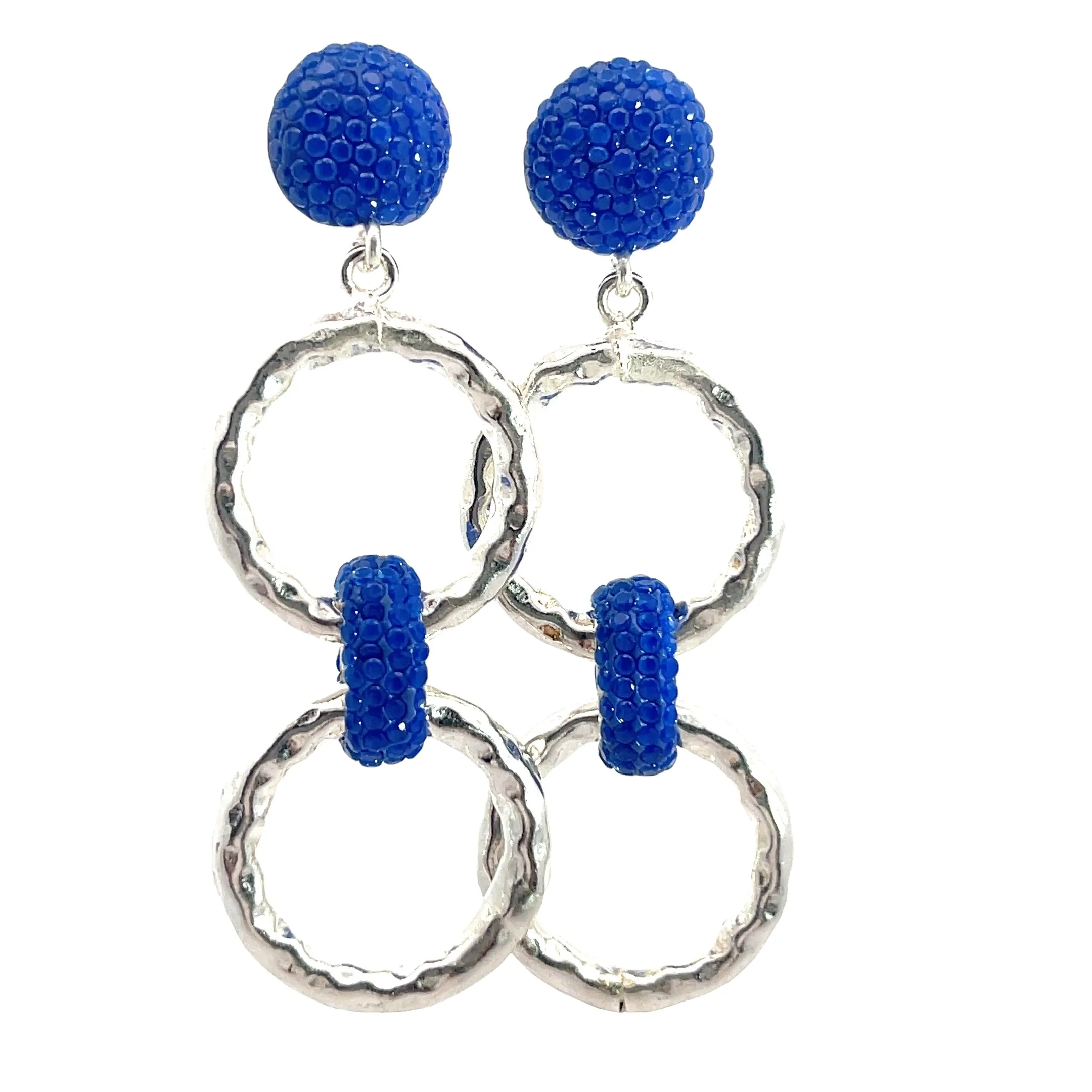 Chainlink Crystal Dangle Earrings