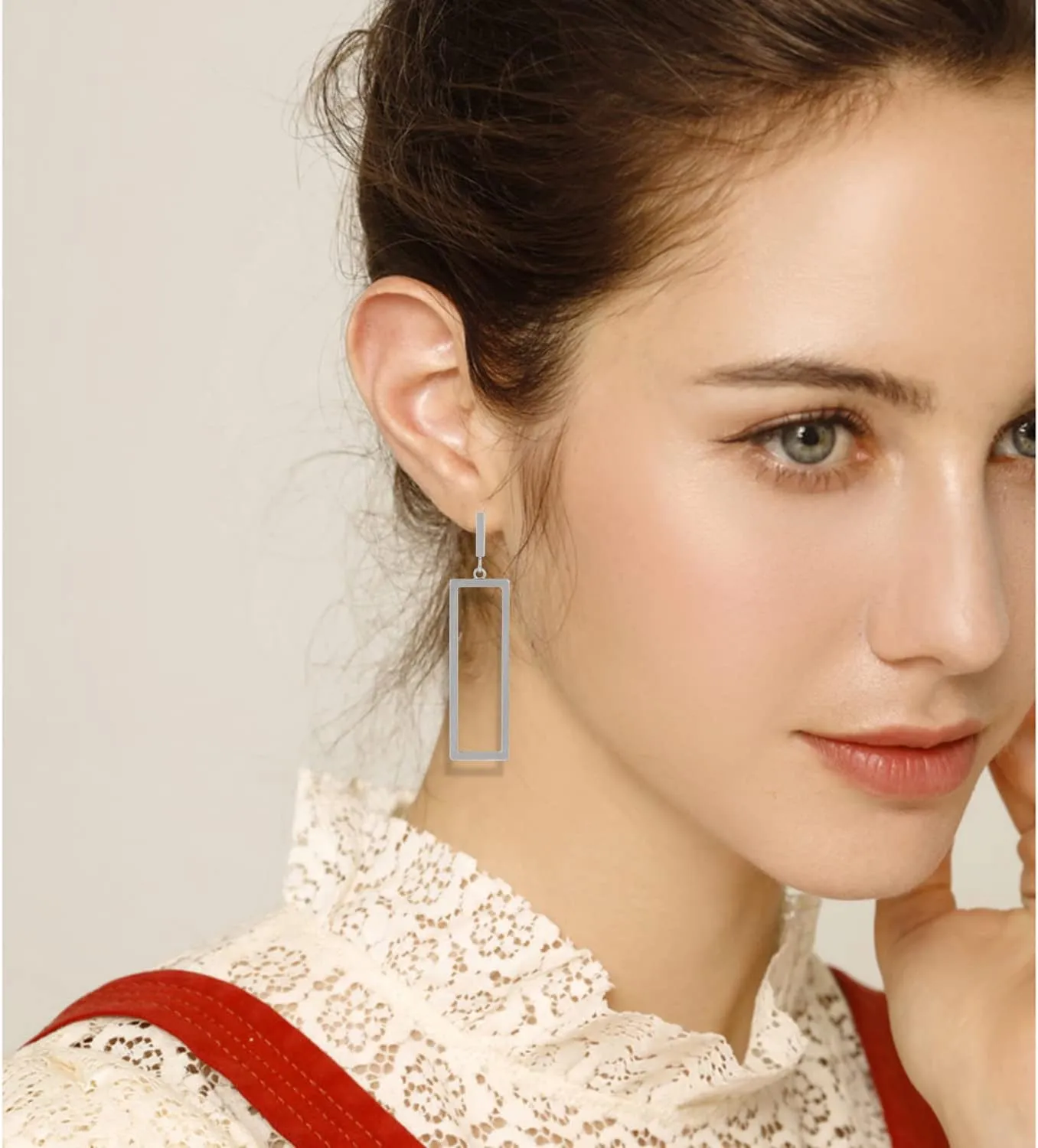 Charm Chic Minimalist Punk Metal Triangle Rectangle Geometry Dangle Drop Earrings For Women Teen Men Costume Jewelry