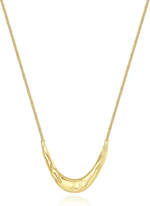 Charm White Gold Plating Boho Pendant Black Choker Necklace for Women Trendy, Adjustable Rope Chain Long Gold Necklaces for Women Men Birthday Jewelry