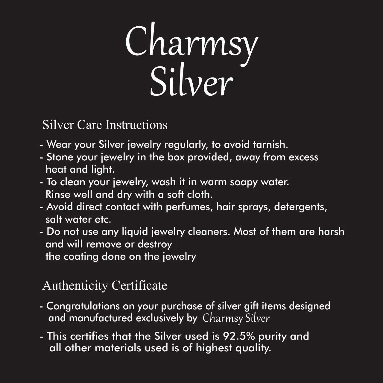Charmsy Real 925 Sterling Silver Heart Pendant Necklace for Women