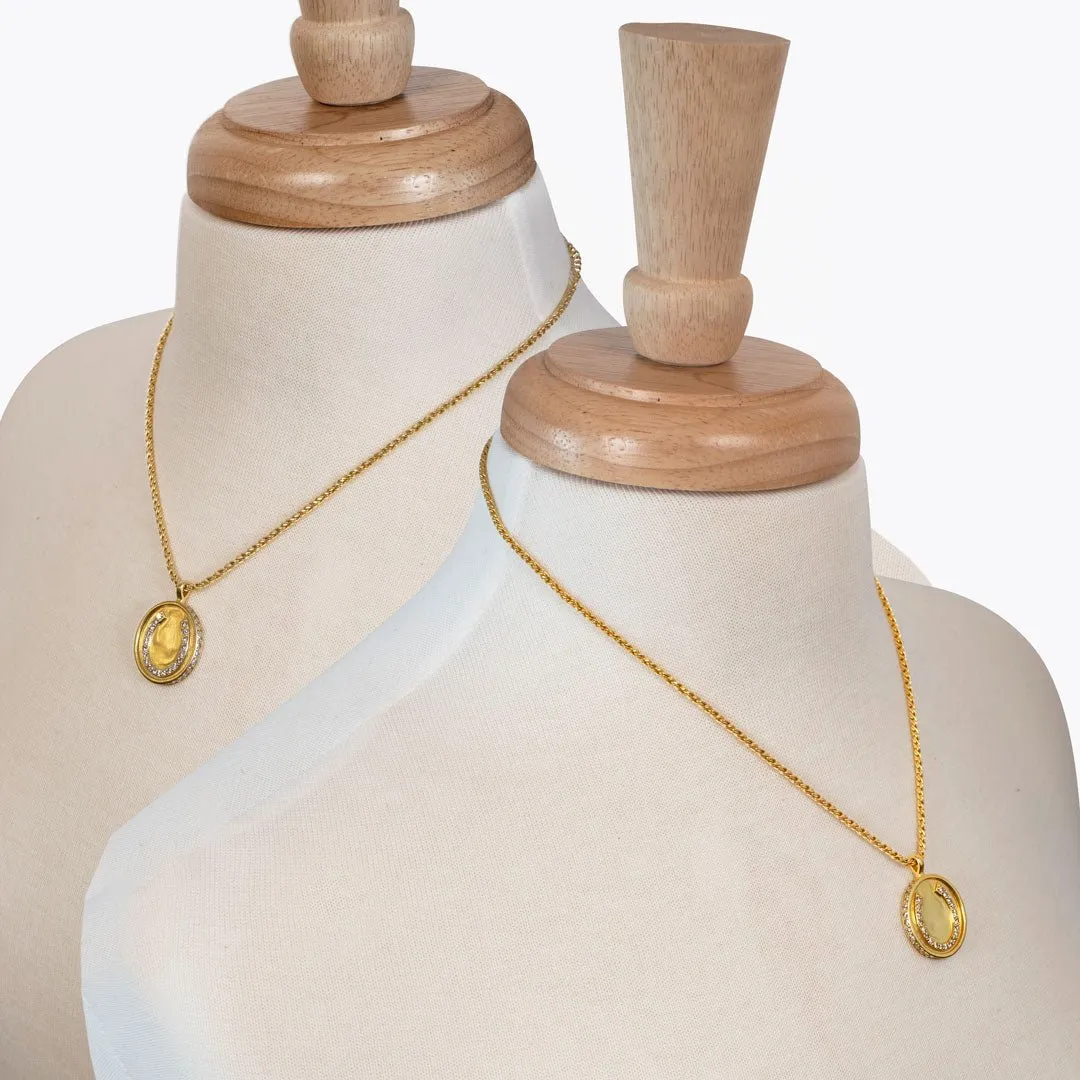 Chauncy Pave Horseshoe Necklace elegant Gold Horseshoe Pendant