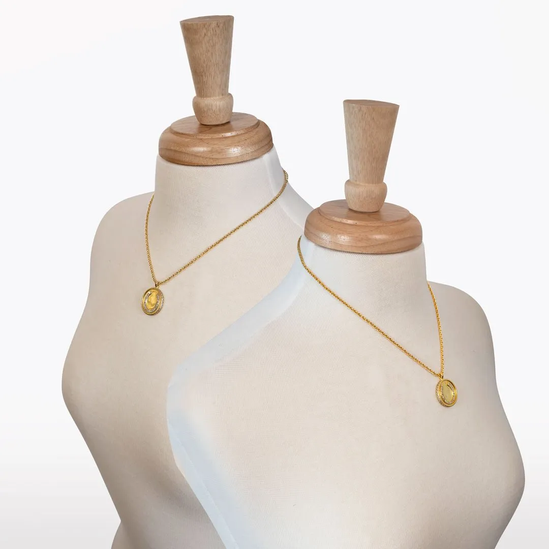 Chauncy Pave Horseshoe Necklace elegant Gold Horseshoe Pendant