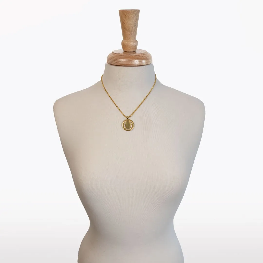 Chauncy Pave Horseshoe Necklace elegant Gold Horseshoe Pendant