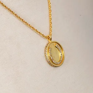 Chauncy Pave Horseshoe Necklace elegant Gold Horseshoe Pendant