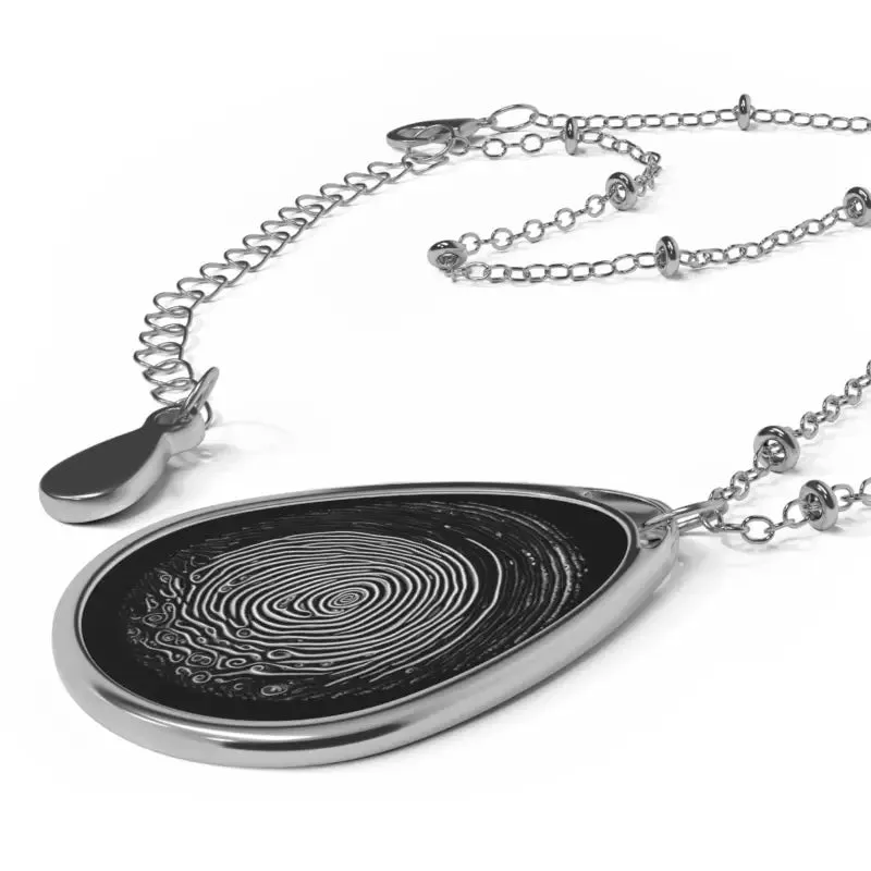 Chic Zinc Alloy Necklace with Thumb Print Design
