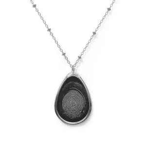 Chic Zinc Alloy Necklace with Thumb Print Design