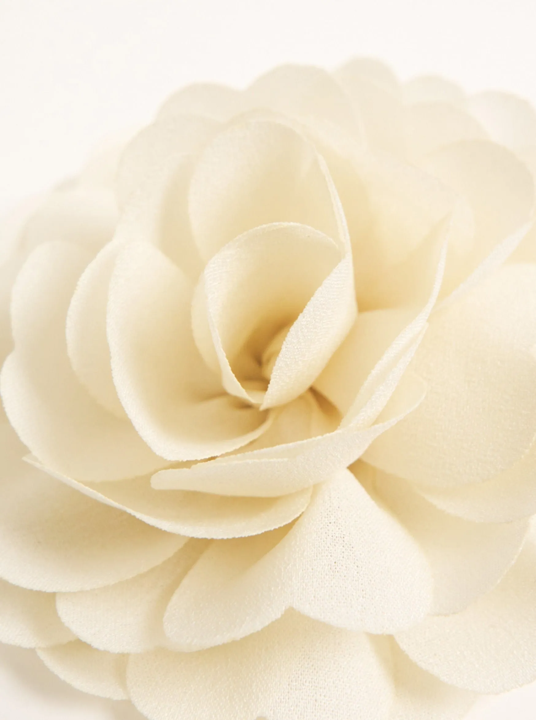 Chiffon Flower Hair Clip in Cream