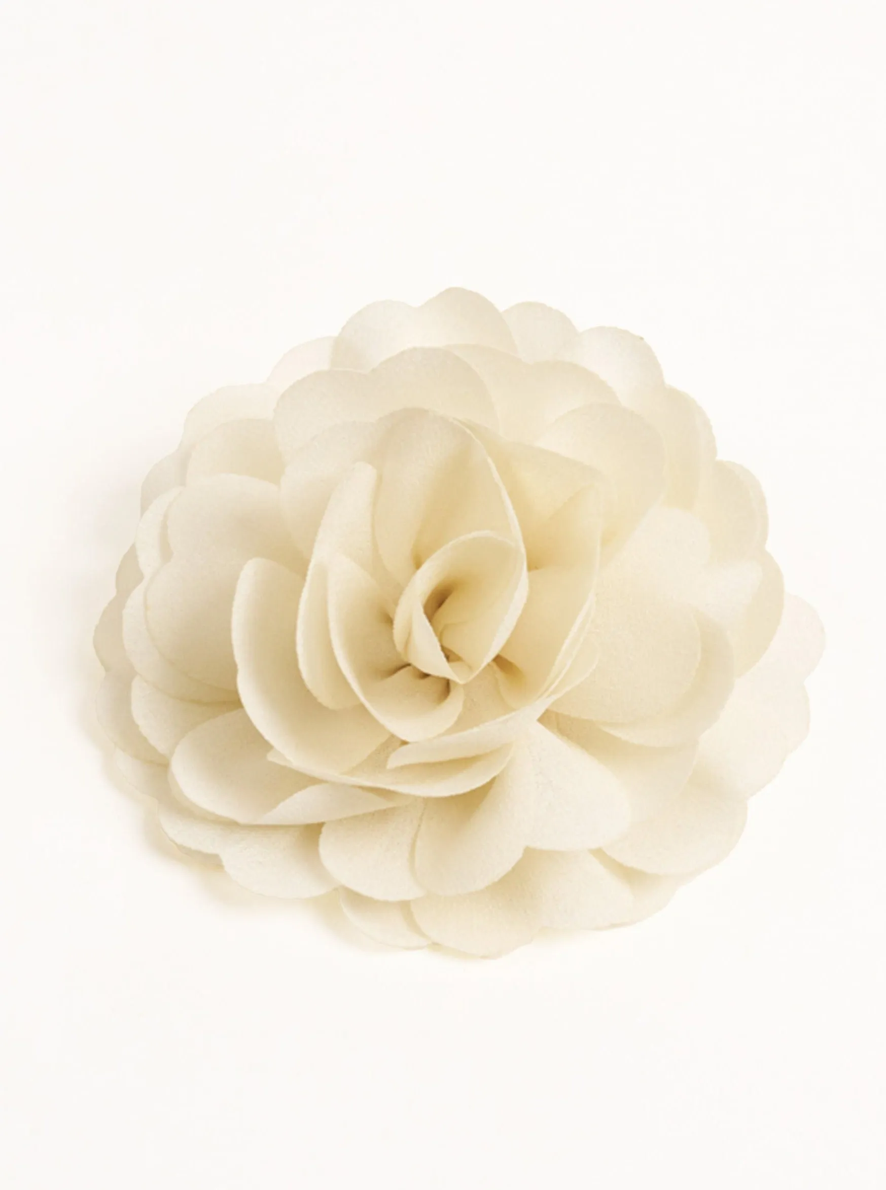 Chiffon Flower Hair Clip in Cream