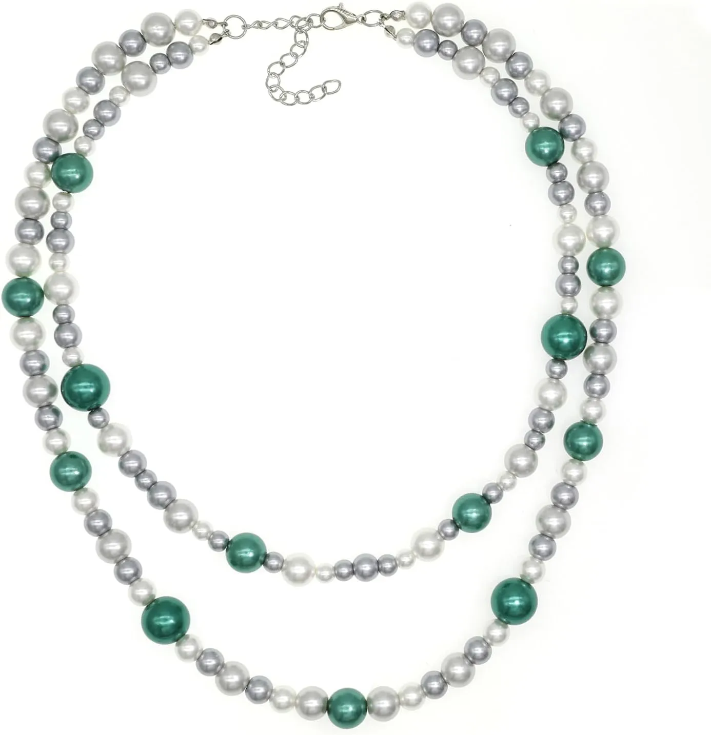 Chunky and Chic Rhinestone Faux Pearl Statement Twist Choker Necklace for Women with Colorful Handcrafted Elegence in Zinc Alloy Chain