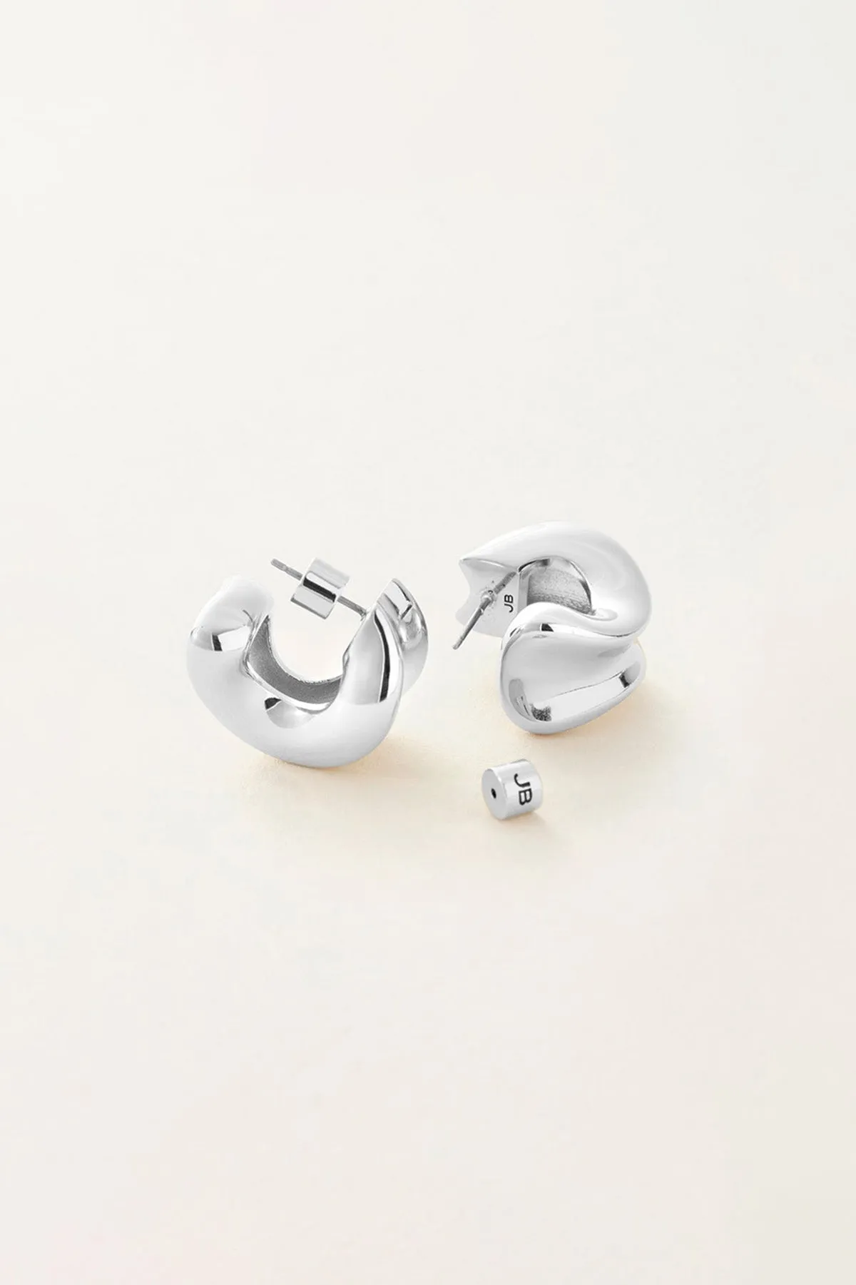 Chunky Dune Hoops, Silver
