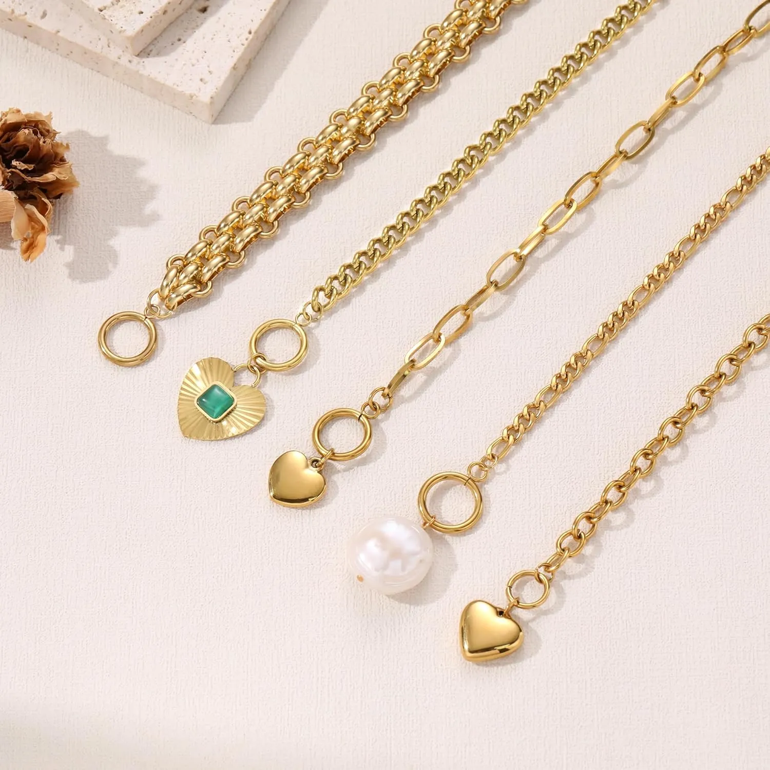 Chunky Gold Necklace Gifts for Women Gold Plated Chunky Necklace Thick Toggle Clasp Cuban Link Pendant Necklace Chain Choker Jewelry Birthday Christmas Gifts Stocking Stuffers for Teens