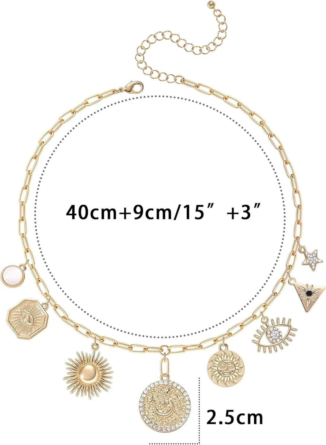 Chunky Gold Necklace Teen Girl Gifts Trendy Stuff Choker Necklace for Woman with Heart Birthday Gifts for Her Gold Necklace for Women Non Tarnish Mothers Day Gifts for Mom