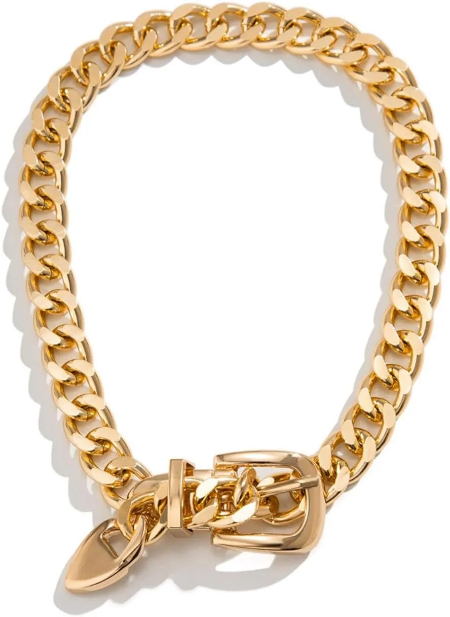 Chunky Gold Necklaces Statement Choker Necklace Paperclip Chain Layered Necklace Chain Punk Thick Necklace Accessories for Women
