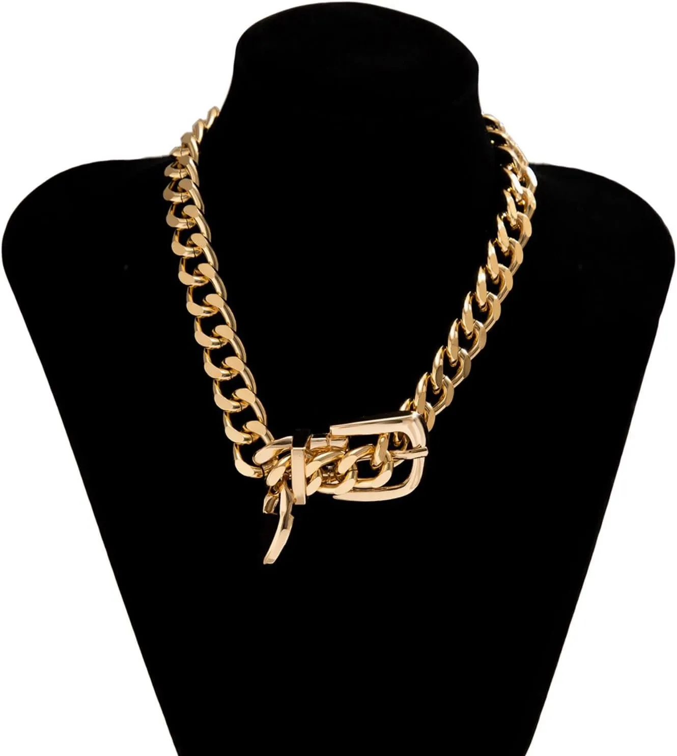 Chunky Gold Necklaces Statement Choker Necklace Paperclip Chain Layered Necklace Chain Punk Thick Necklace Accessories for Women