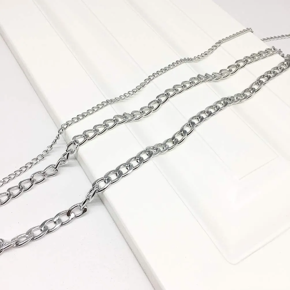 Chunky Necklaces for women Punk Chain Silver Statement Collar Necklace