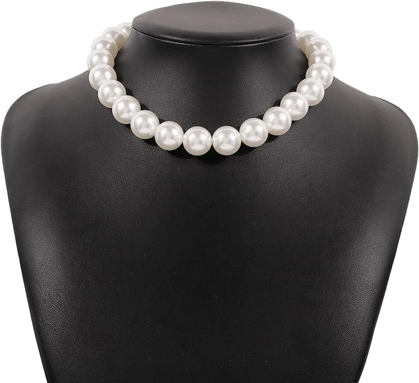 Chunky Pearl Choker Necklace - Stackable Statement Wedding Party Jewelry Gift