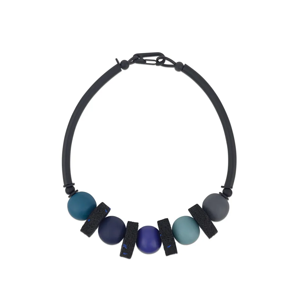 chunky resin and rubber necklace