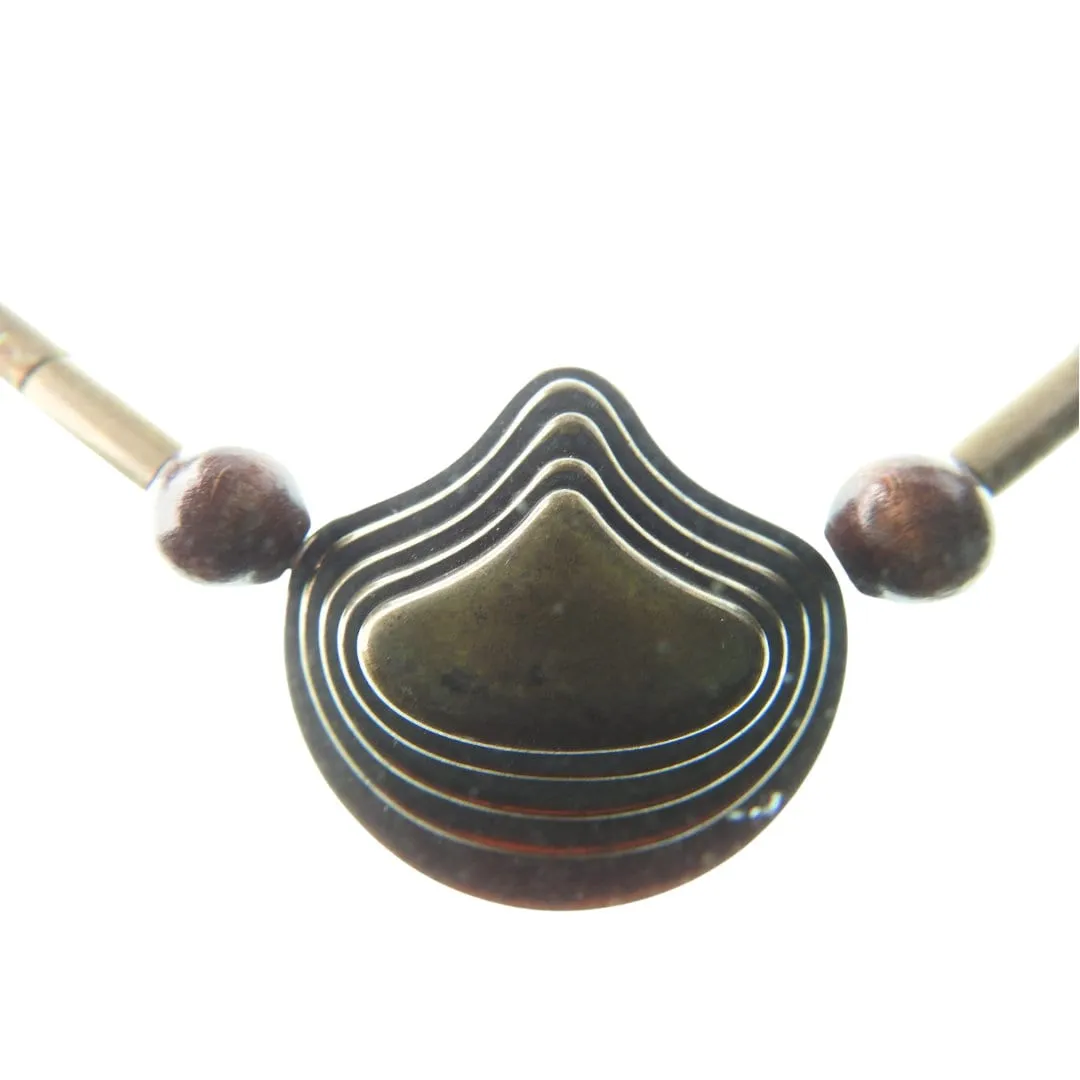 Chunky wood bead necklace