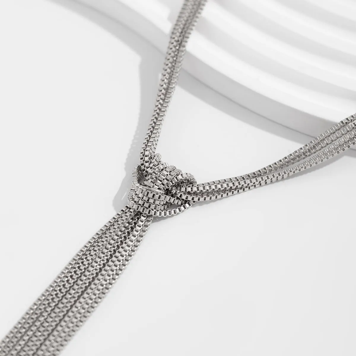 CJIAYUJEW Long Necklace Gold|Silver Plated Long Necklace Dainty Personalized Minimalist Long Chain Tassel Y Necklace Statement Long Stacked Necklace Chain Jewelry
