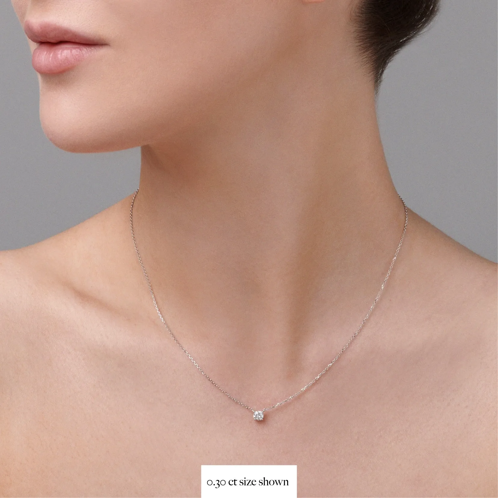 Classic 4 Claw Diamond Pendant Necklace | 18K Yellow Gold