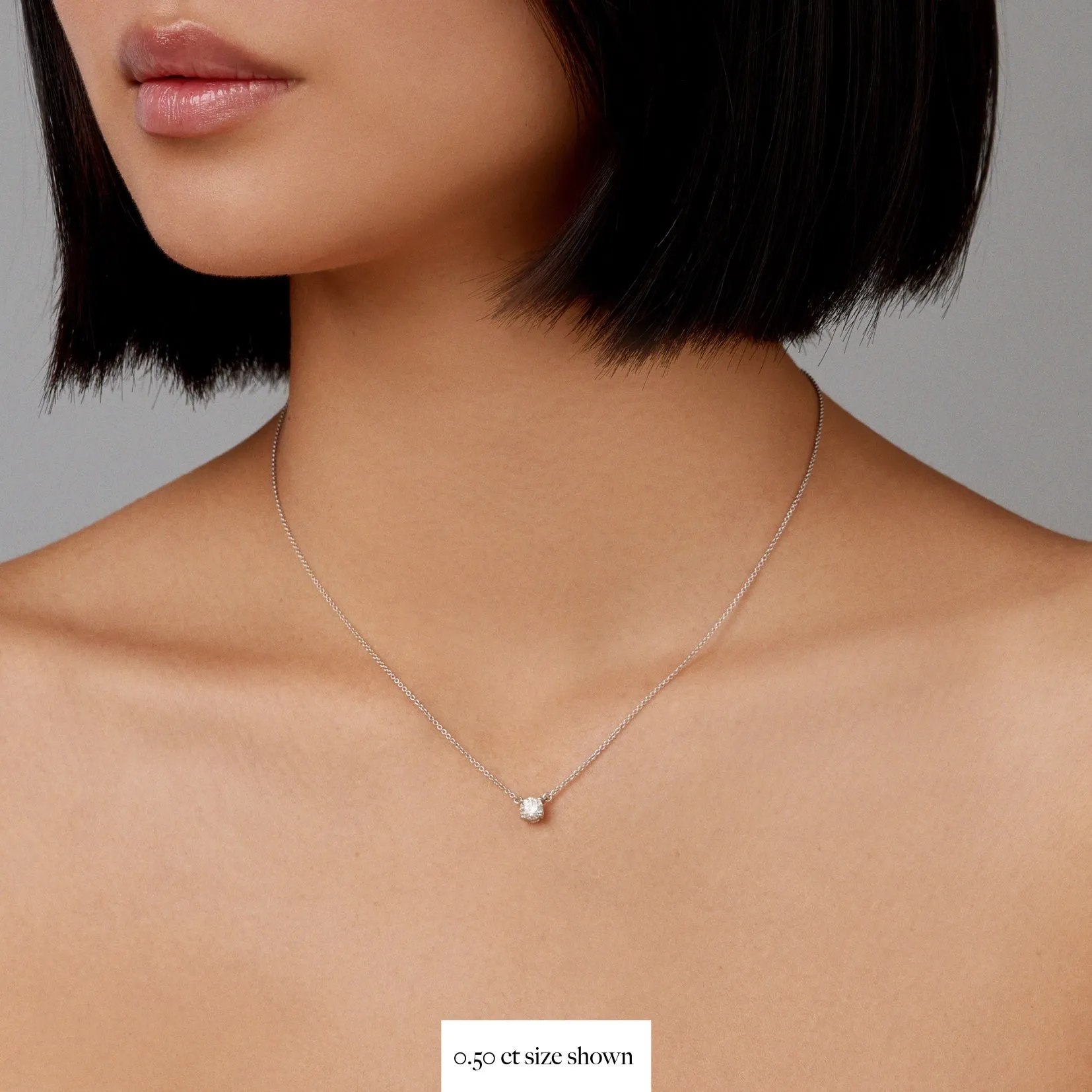 Classic 4 Claw Diamond Pendant Necklace | 18K Yellow Gold