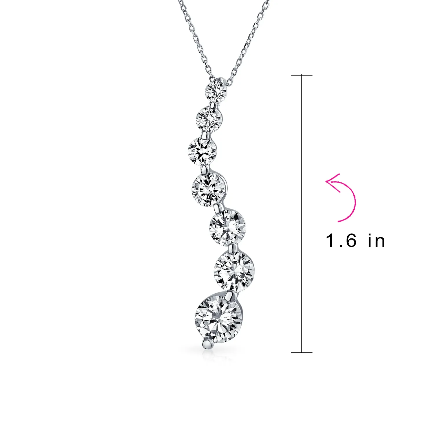 Classic Bridal Necklace Solitaire CZ Pendant & Earrings Set in Sterling Silver