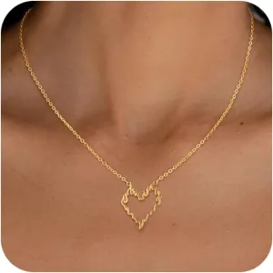 Classic Heart Necklaces for Women Adjustable Cubic Zircon Necklaces for Women Dainty Silver/Gold Pendant Necklace Gifts for Her