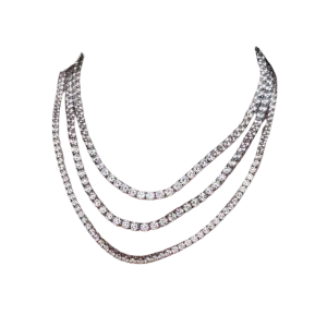 Classic Sterling Silver CZ Tennis Necklaces 16 18 20 inch