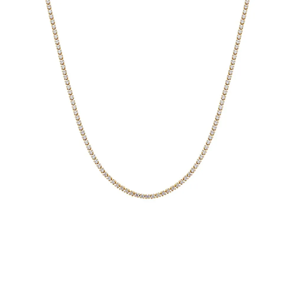 Classic Thin Tennis Necklace by By Adina Eden