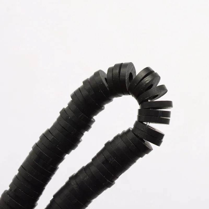 Clay 3mm Beads - Black (1 Strand)