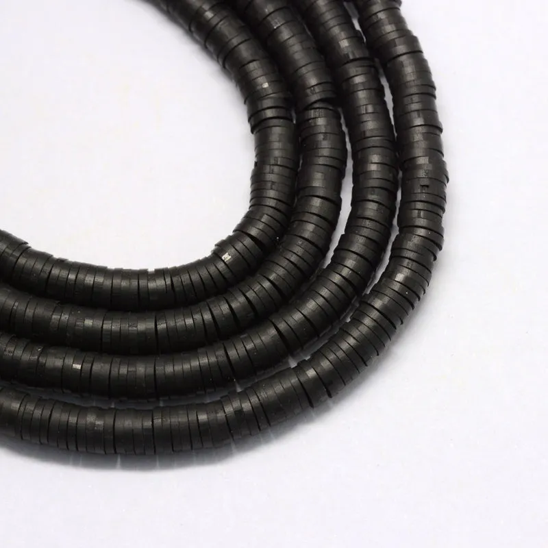 Clay 3mm Beads - Black (1 Strand)