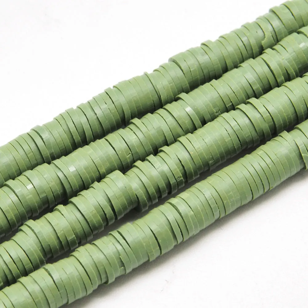 Clay 3mm Beads - Olive Green (1 Strand)