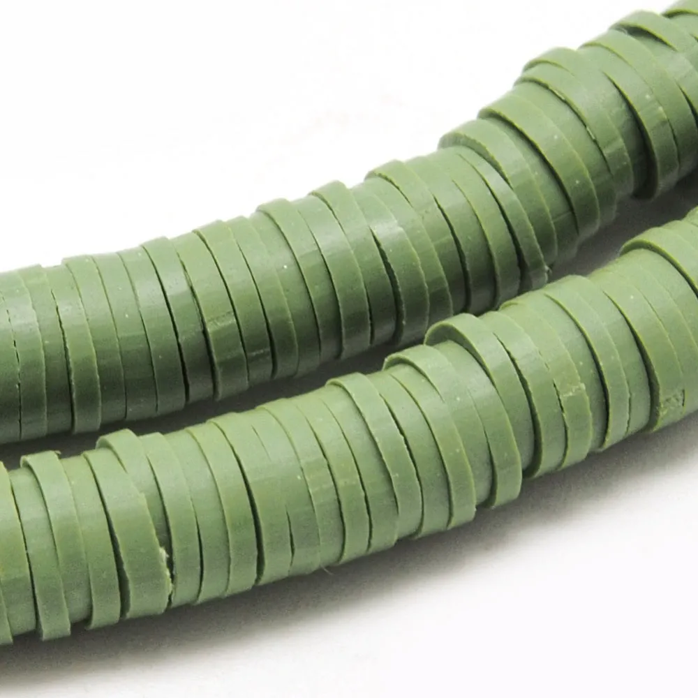 Clay 3mm Beads - Olive Green (1 Strand)