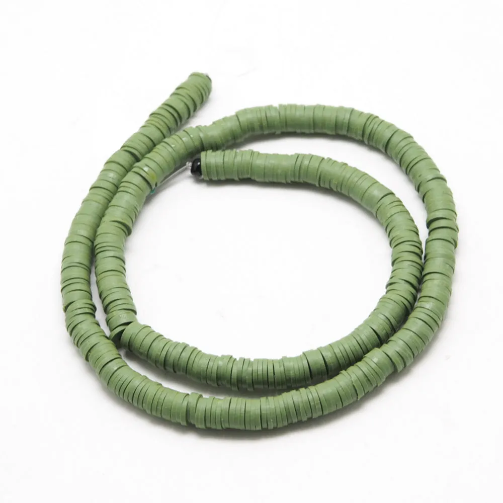 Clay 3mm Beads - Olive Green (1 Strand)