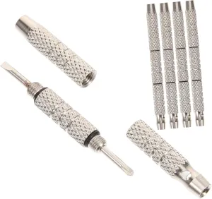 CLISPEED 5pcs Set Multi Function Screwdriver Set for Eyeglasses Watches Sunglasses and Electronics Repair Precision Flat Cross Head Tools for Crafting and Maintenance