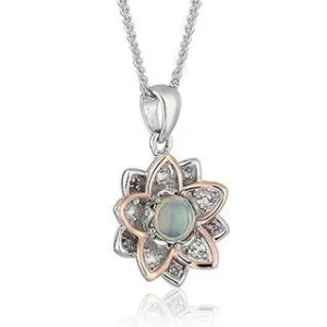 Clogau Lotus Sterling Silver Opal Necklace D