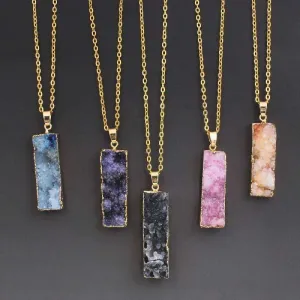 Colorful Druzy Pendants