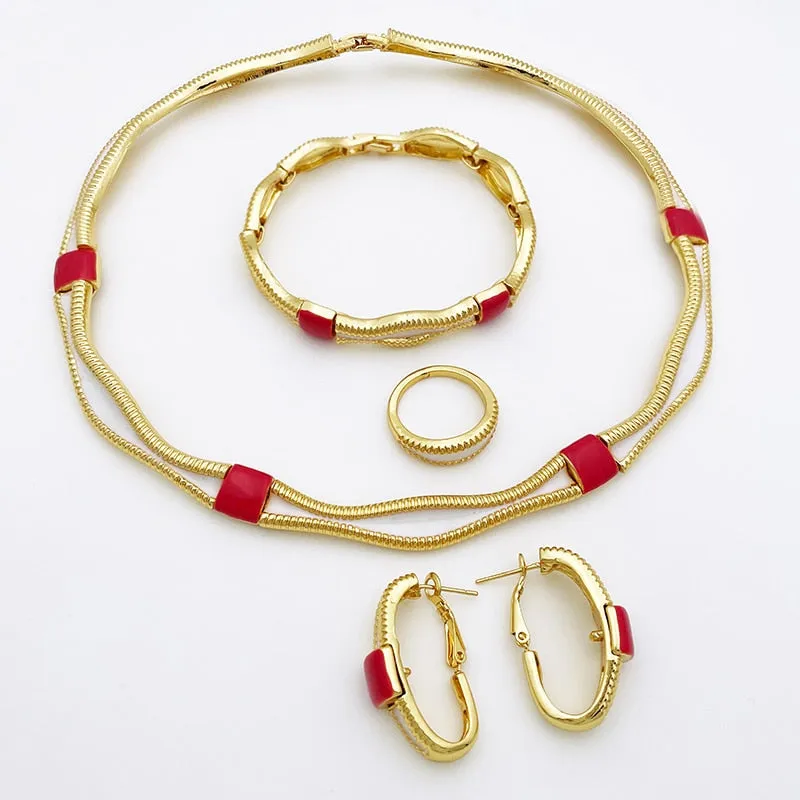 Colorful Jewelry Set Necklace For Women nigérian Bridal Jewelry Set