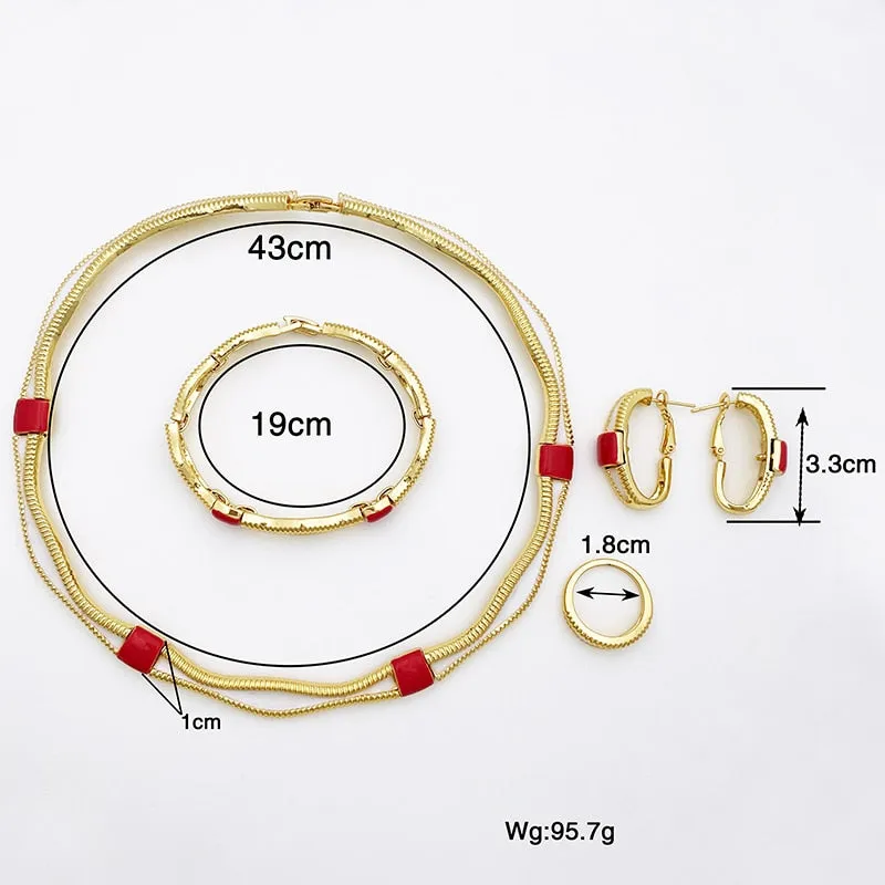 Colorful Jewelry Set Necklace For Women nigérian Bridal Jewelry Set
