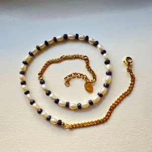 Concha Minis - Pearl Necklaces with Semi Precious Beads