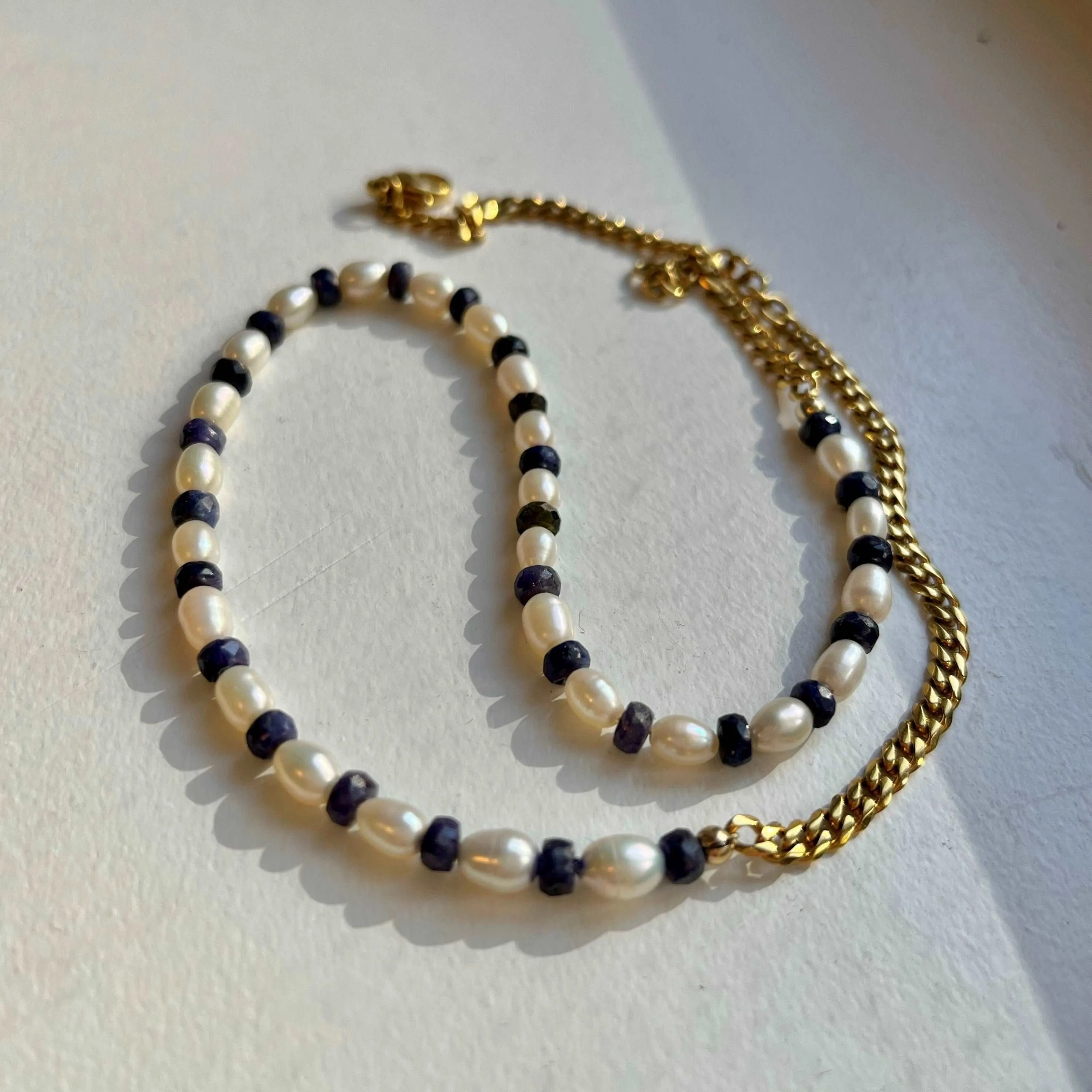 Concha Minis - Pearl Necklaces with Semi Precious Beads