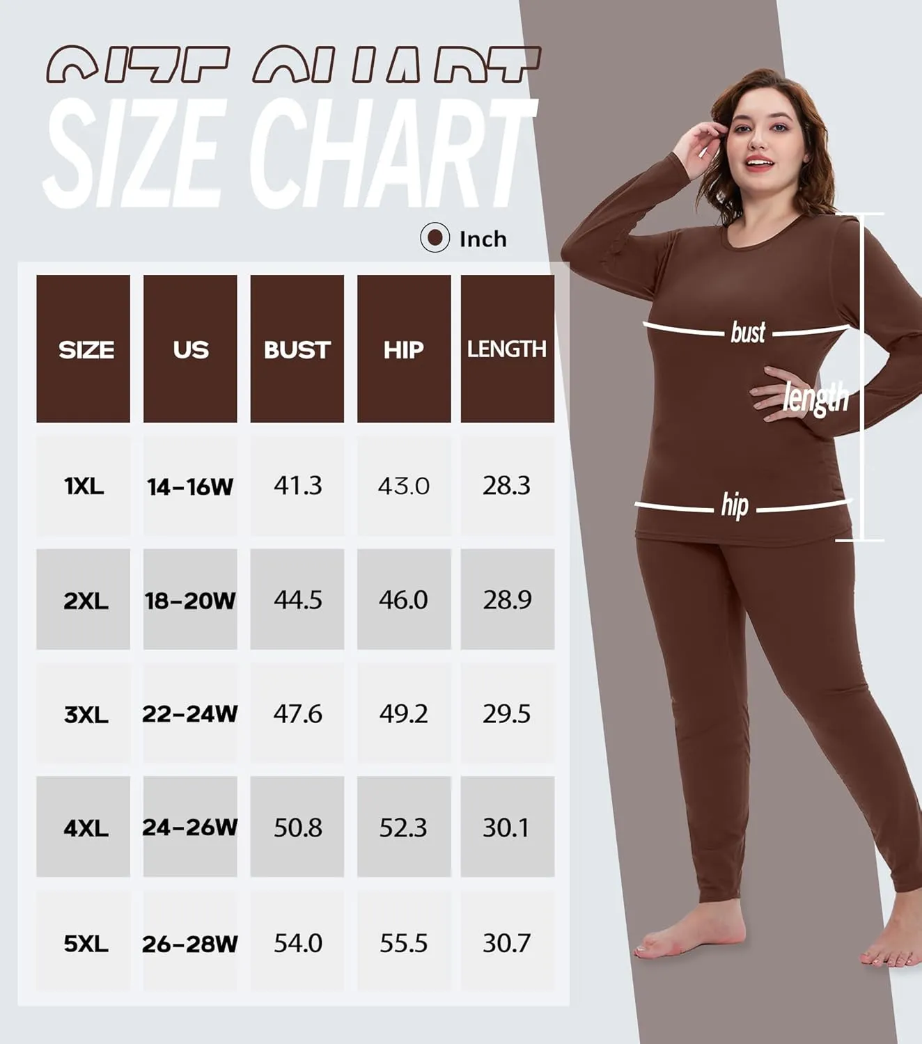 COOTRY Plus Size Thermal Underwear for Women Long Johns Fleece Lined Base Layer Top and Bottom Sets