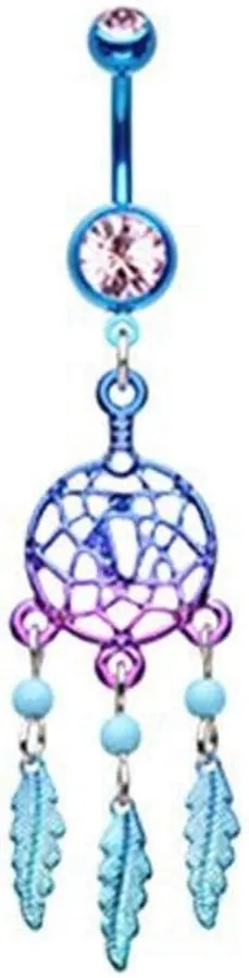 Covet Jewelry Candy Coated Dreamcatcher Belly Button Ring