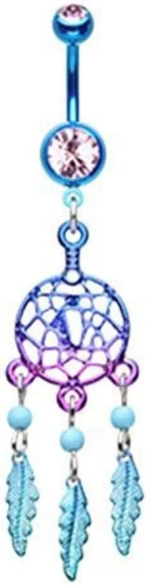 Covet Jewelry Candy Coated Dreamcatcher Belly Button Ring