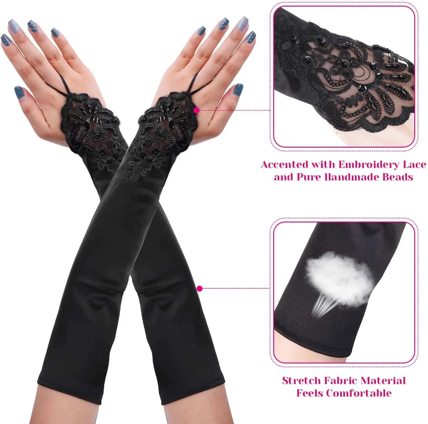 Cridoz Flapper Accessories for Women - 1920s Gatsby & Roaring 20s Style