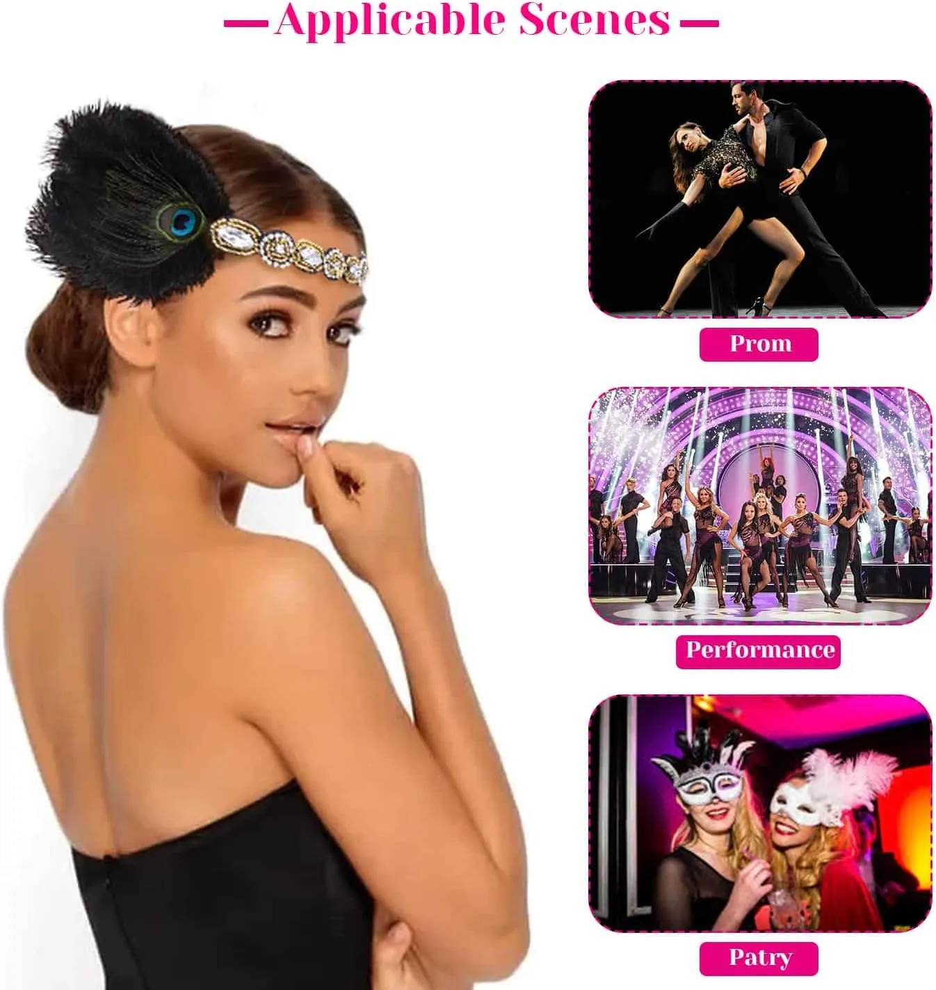 Cridoz Flapper Accessories for Women - 1920s Gatsby & Roaring 20s Style