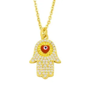 Crimson Eye Palm: U.S. Fashion Necklace