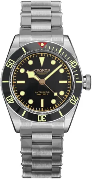 Cronos L6017 40mm Diver BB58 Vintage Luxury Men Watches PT5000 Sapphire Glass 20 Bar Automatic Mechanical Wristwatches